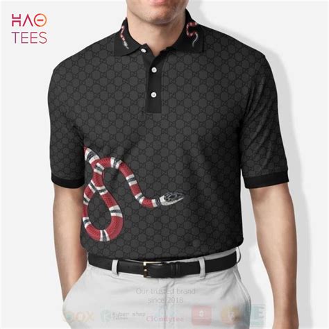 gucci snake polo black|gucci snake and bee polo.